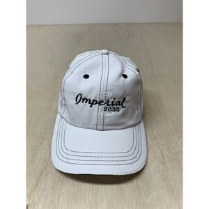 Imperial Sports Golf Strap Back Hat 100% Polyester White‎